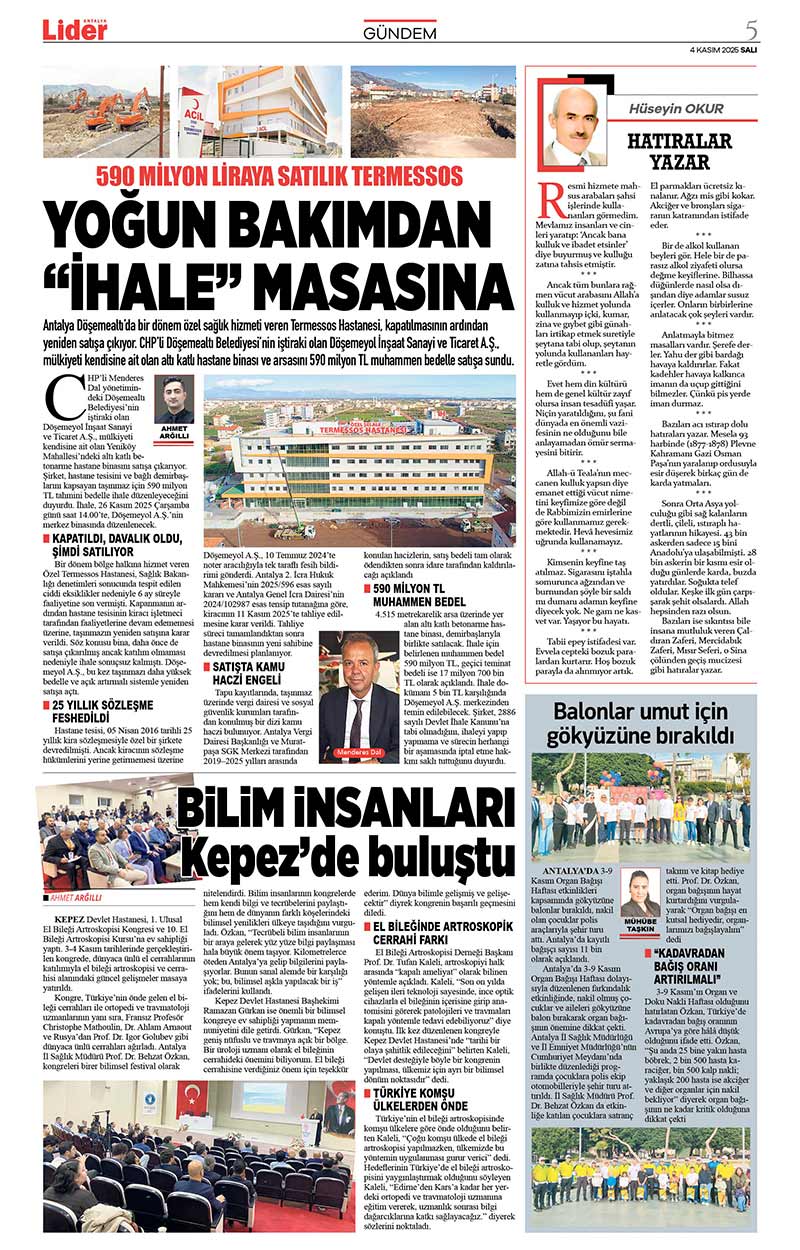 4 K A S I M 2025 L İ D E R G A Z E T E A N T A L Y A 5
