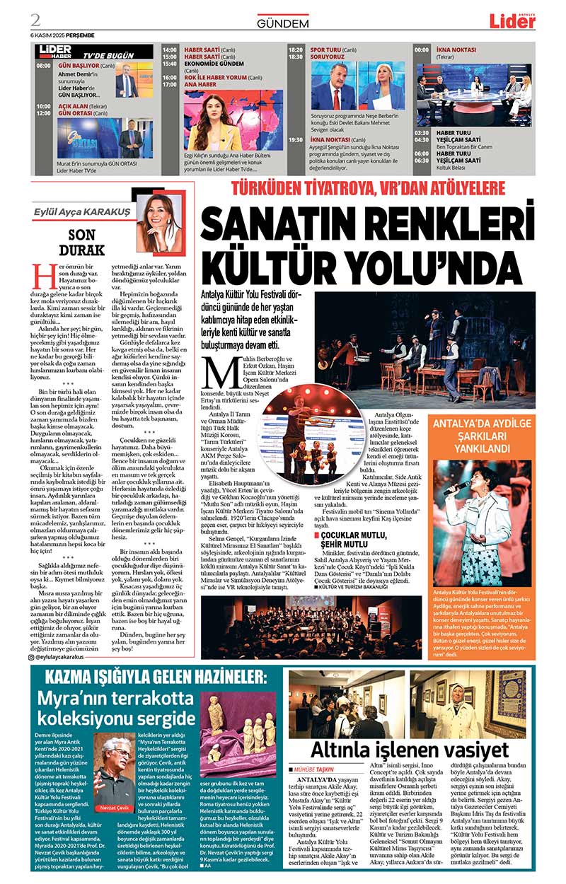 6 K A S I M 2025 L İ D E R G A Z E T E A N T A L Y A 2