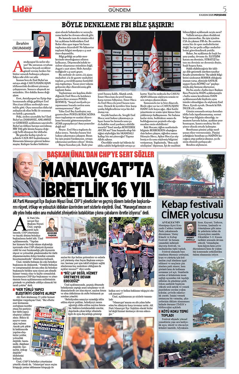 6 K A S I M 2025 L İ D E R G A Z E T E A N T A L Y A 5