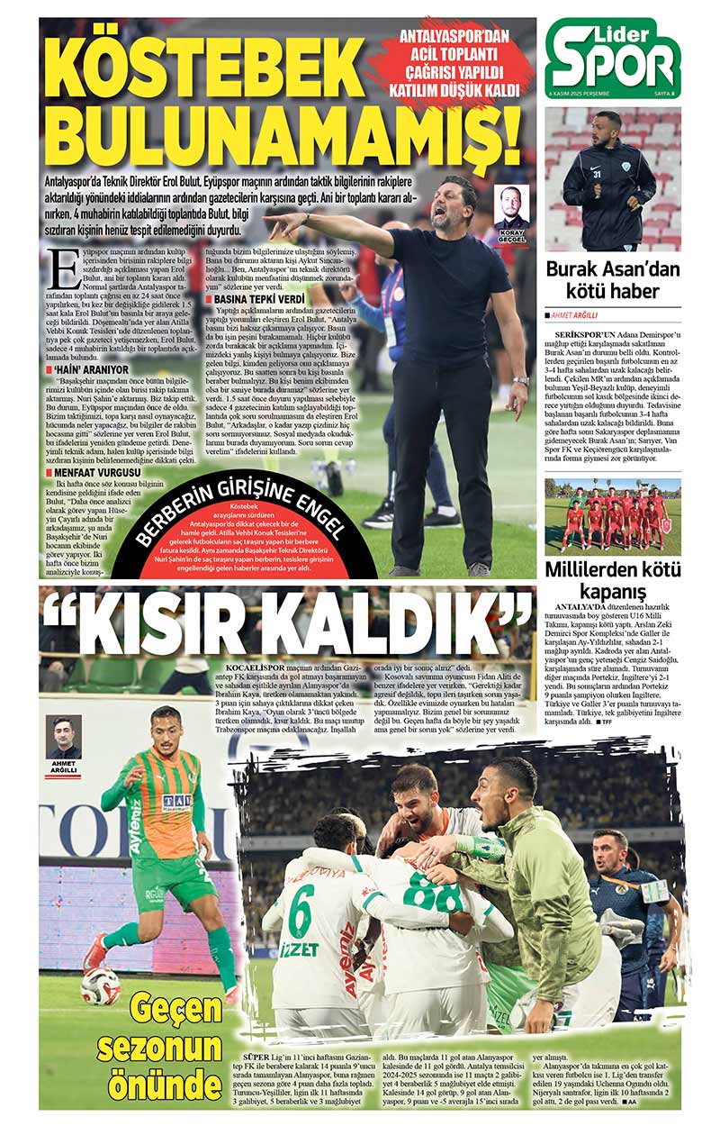 6 K A S I M 2025 L İ D E R G A Z E T E A N T A L Y A 8