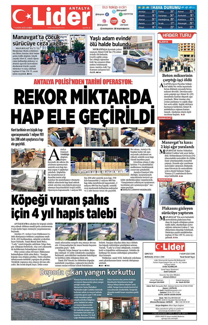 7 K A S I M 2025 L İ D E R G A Z E T E A N T A L Y A 3
