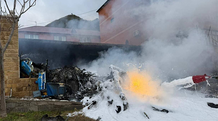 Rusya'daki Dağıstan Bölgesinde Helikopterin Düşmesi Sonucu 4 Kişi Hayatını Kaybetti