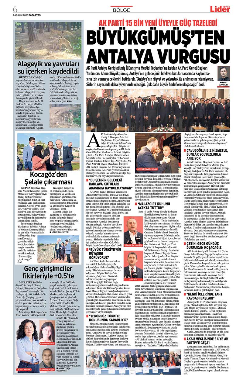 1 A R A L I K 2025 L İ D E R G A Z E T E A N T A L Y A 6