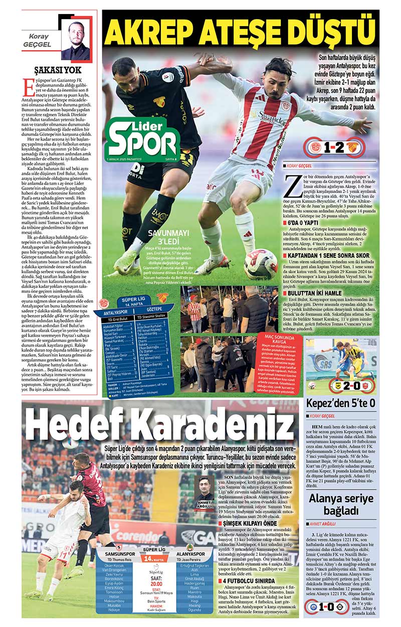 1 A R A L I K 2025 L İ D E R G A Z E T E A N T A L Y A 8
