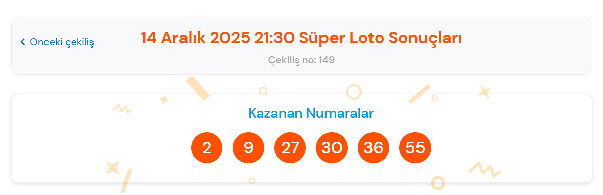 14 Aralik Super Loto