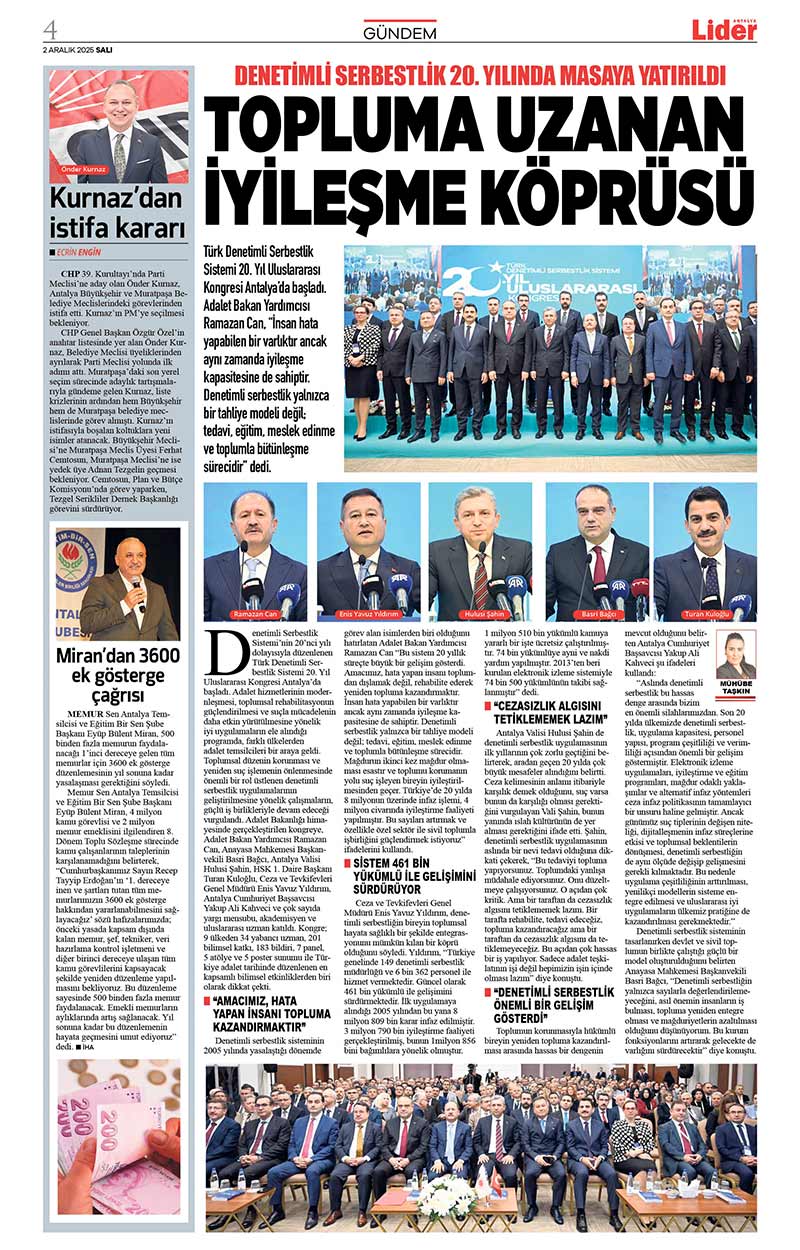 2 A R A L I K 2025 L İ D E R G A Z E T E A N T A L Y A 4