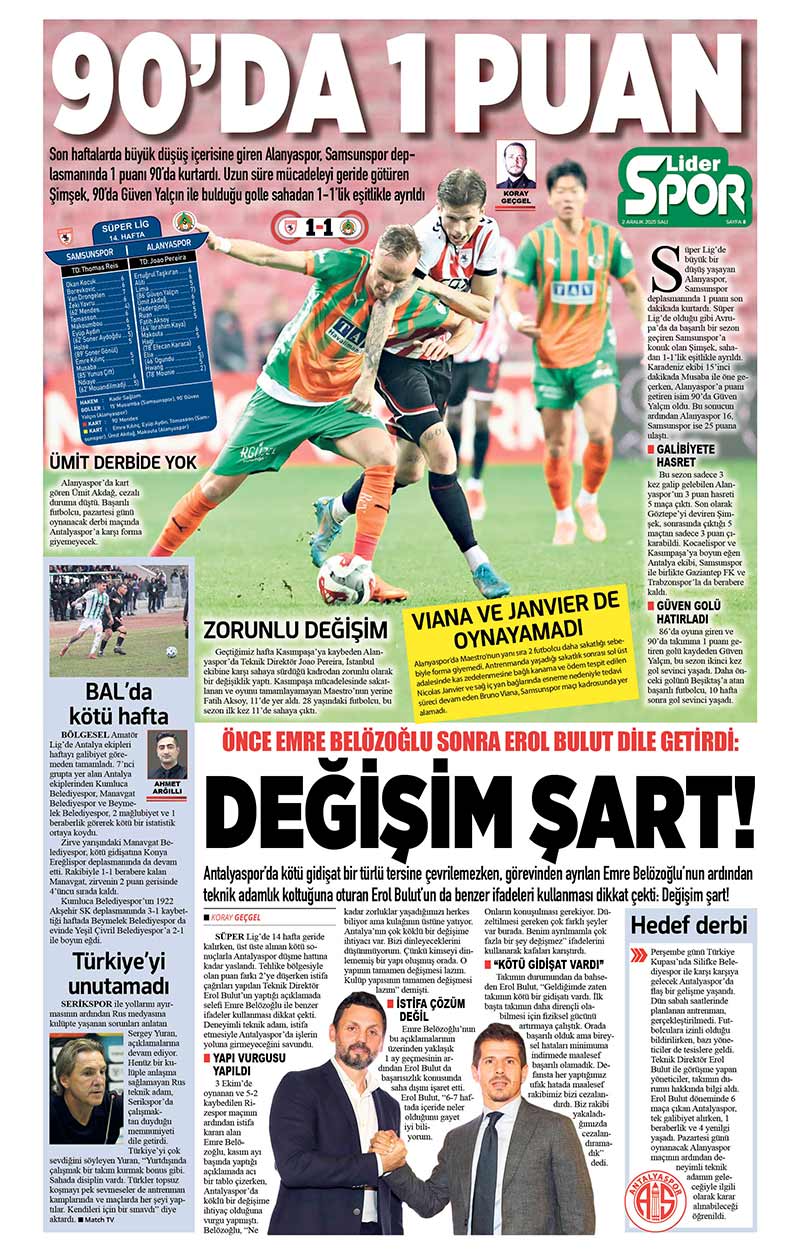 2 A R A L I K 2025 L İ D E R G A Z E T E A N T A L Y A 8