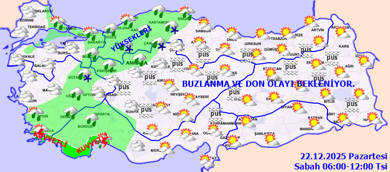 22 Aralık Hava Durumuu