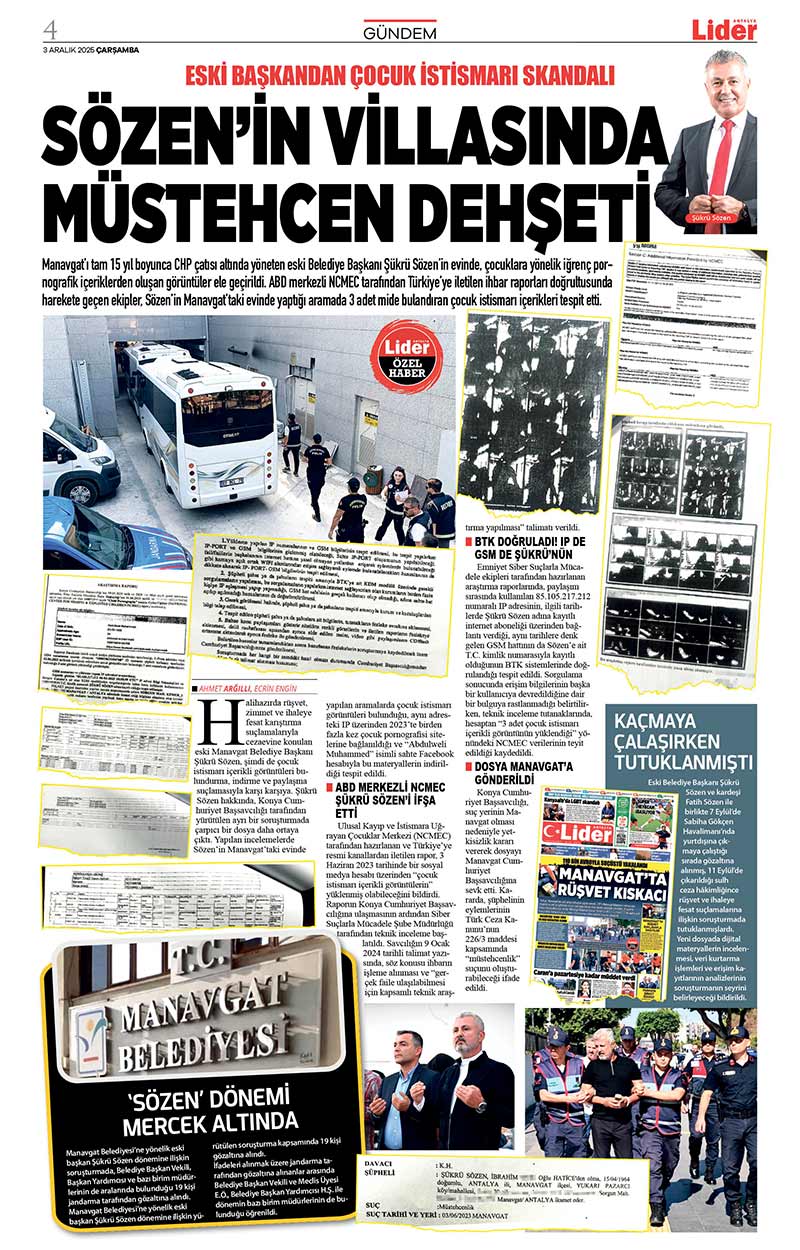 3 A R A L I K 2025 L İ D E R G A Z E T E A N T A L Y A 4
