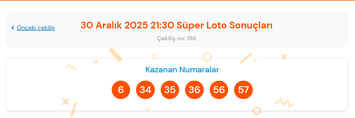 30 Aralik Super Loto