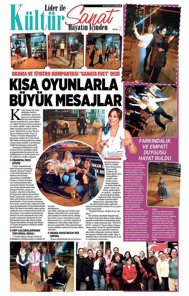 30 K A S I M 2025 L İ D E R G A Z E T E A N T A L Y A 2