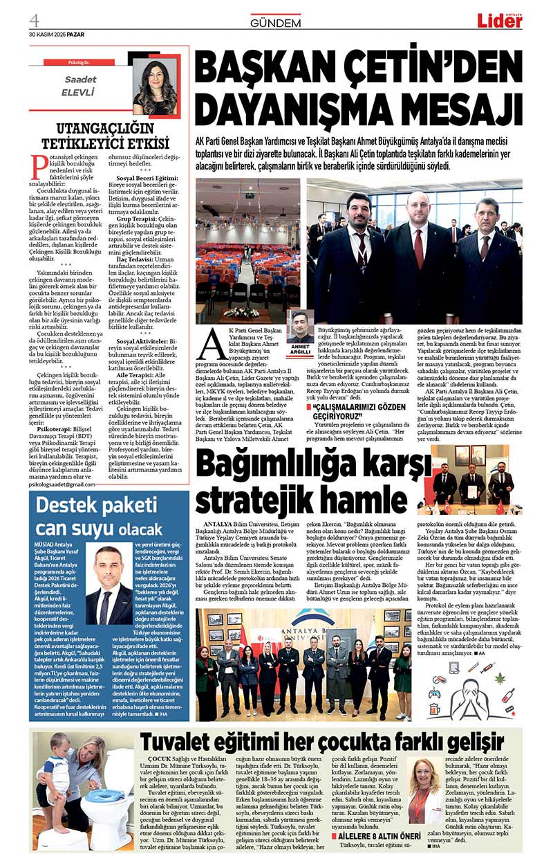 30 K A S I M 2025 L İ D E R G A Z E T E A N T A L Y A 4