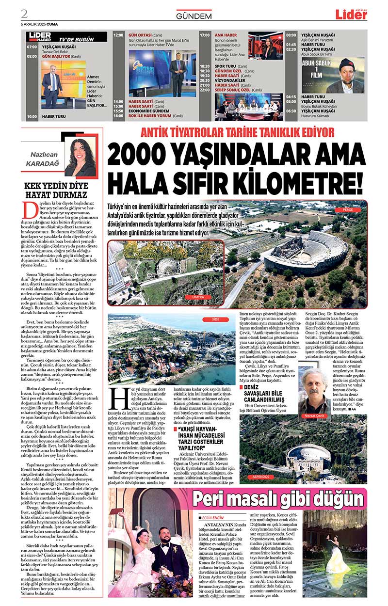 5 A R A L I K 2025 L İ D E R G A Z E T E A N T A L Y A 2