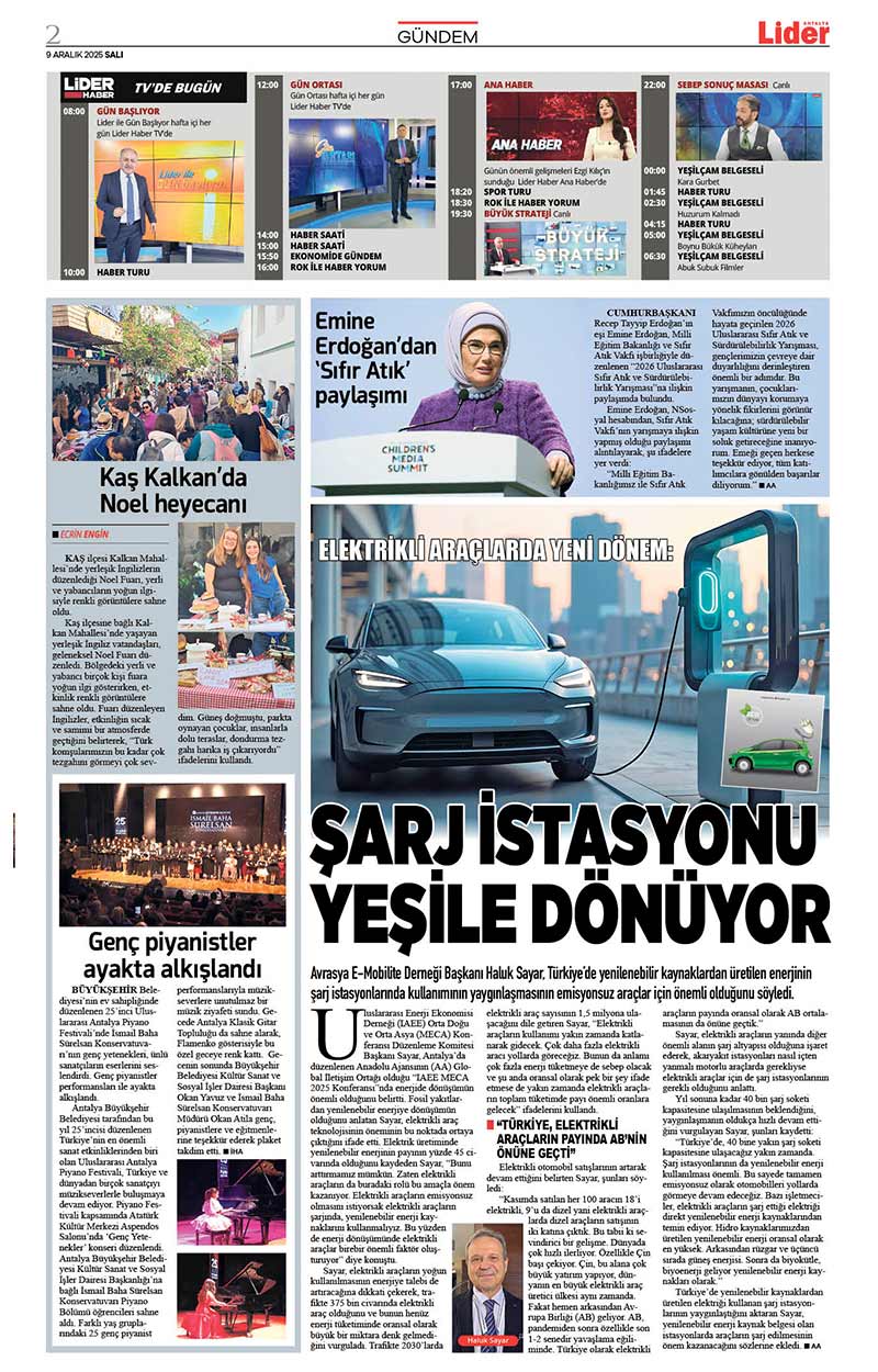 9 A R A L I K 2025 L İ D E R G A Z E T E A N T A L Y A 2