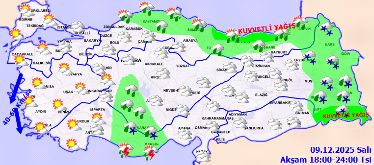 9 Aralık Anlık Hava Durumu