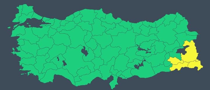 9 Aralık Sarı Kodlu Uyarı