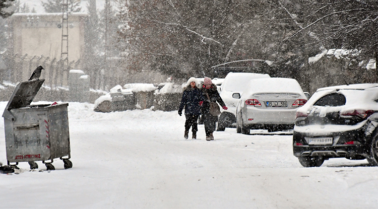 Kars Ve Ardahan'da Kent Merkezleri Beyaza Büründü 1