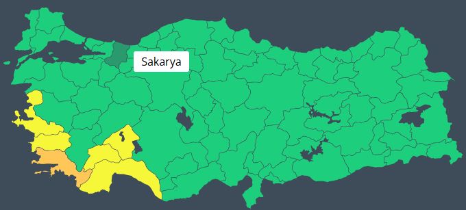 Sarı Ve Turuncu Kodlu Uyarı