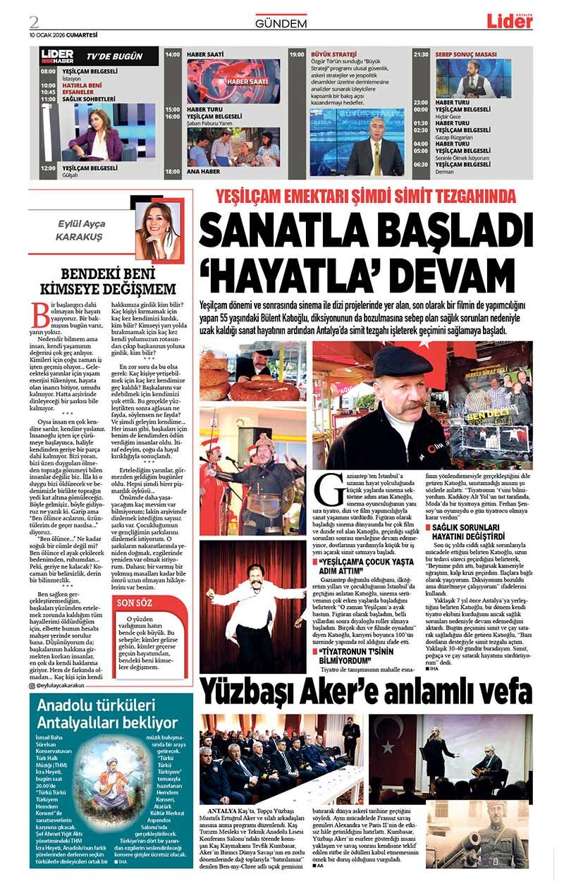 10 O C A K 2026 L İ D E R G A Z E T E A N T A L Y A 2