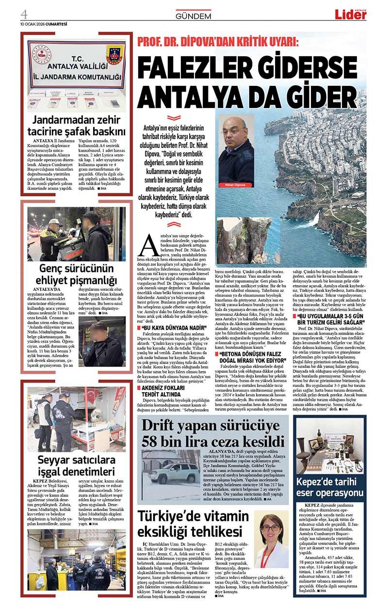 10 O C A K 2026 L İ D E R G A Z E T E A N T A L Y A 4