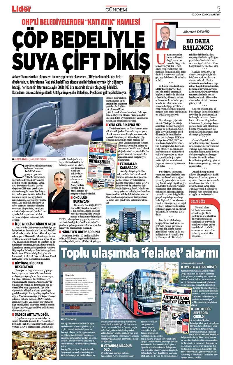 10 O C A K 2026 L İ D E R G A Z E T E A N T A L Y A 5