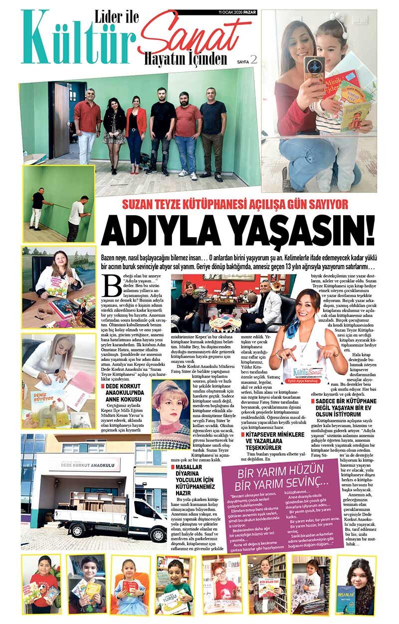 11 O C A K 2026 L İ D E R G A Z E T E A N T A L Y A 2