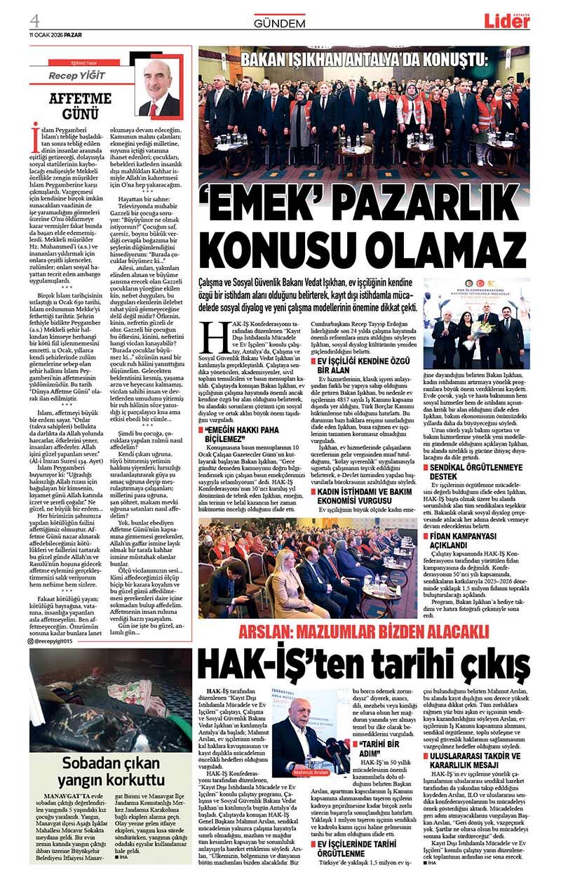 11 O C A K 2026 L İ D E R G A Z E T E A N T A L Y A 4