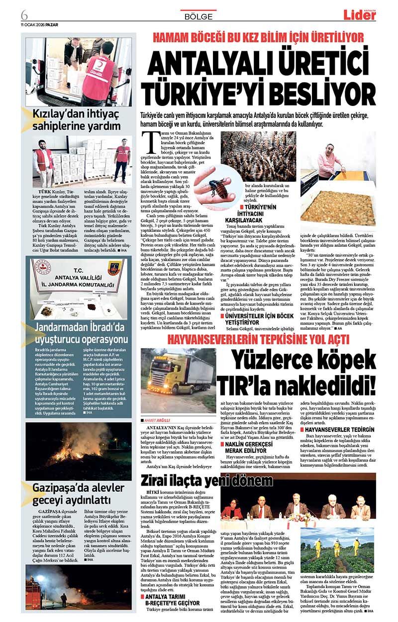 11 O C A K 2026 L İ D E R G A Z E T E A N T A L Y A 6