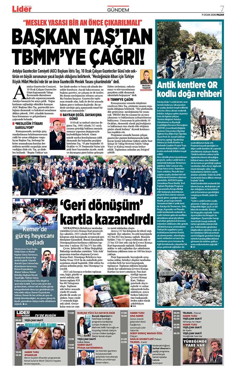 11 O C A K 2026 L İ D E R G A Z E T E A N T A L Y A 7