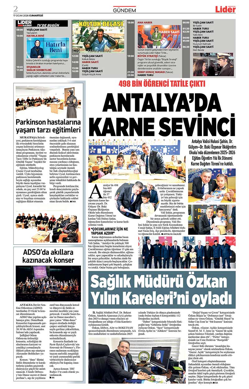17 O C A K 2026 L İ D E R G A Z E T E A N T A L Y A 2