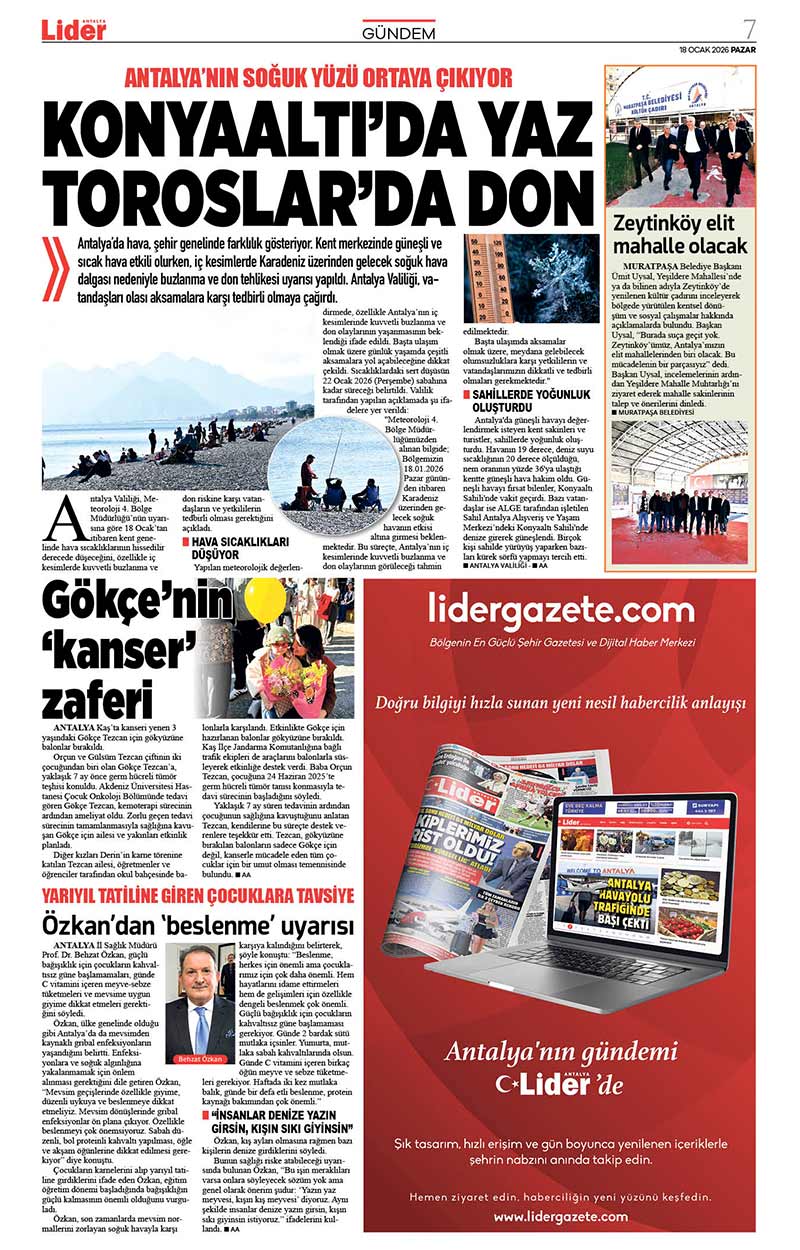 18 O C A K 2026 L İ D E R G A Z E T E A N T A L Y A 7