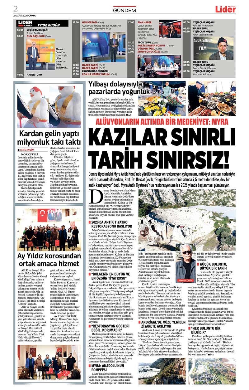 2 O C A K 2026 L İ D E R G A Z E T E A N T A L Y A 2