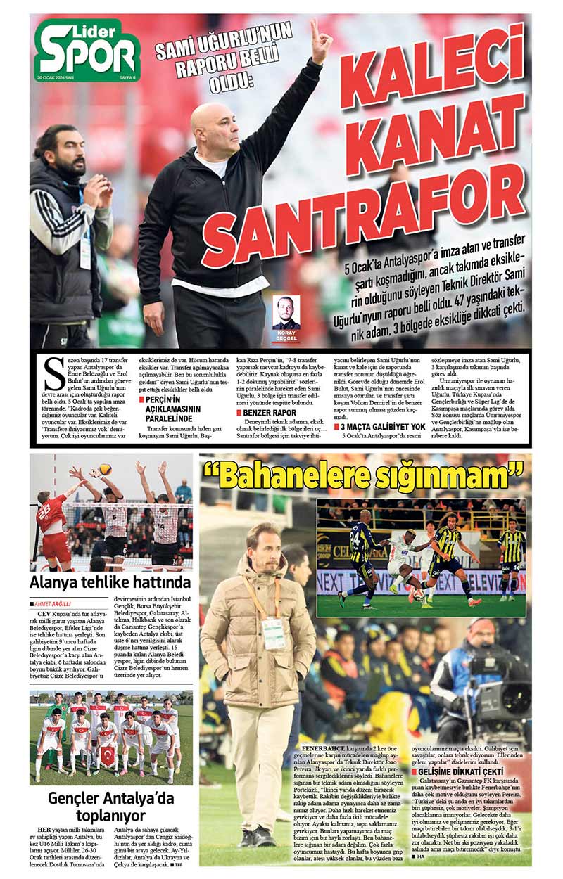 20 O C A K L İ D E R G A Z E T E A N T A L Y A 8-1