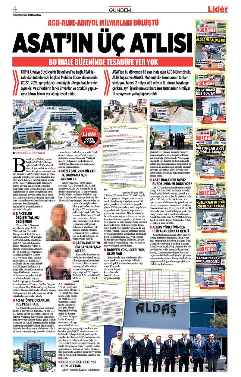 21 O C A K 2026 L İ D E R G A Z E T E A N T A L Y A 4