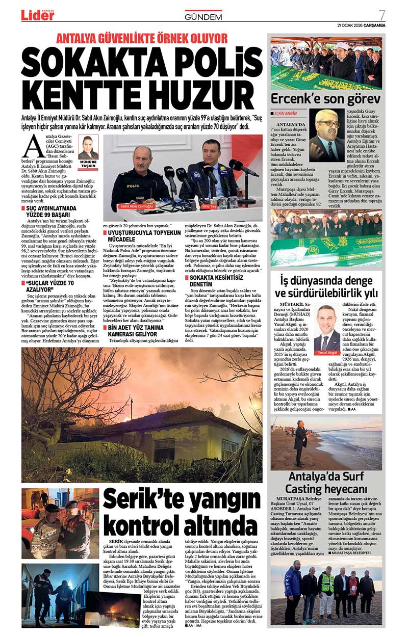 21 O C A K 2026 L İ D E R G A Z E T E A N T A L Y A 7