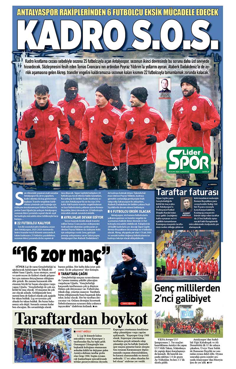 24 O C A K 2026 L İ D E R G A Z E T E A N T A L Y A 8