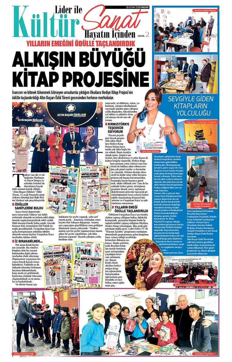 25 O C A K 2026 L İ D E R G A Z E T E A N T A L Y A 2