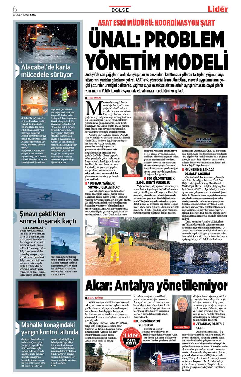 25 O C A K 2026 L İ D E R G A Z E T E A N T A L Y A 6