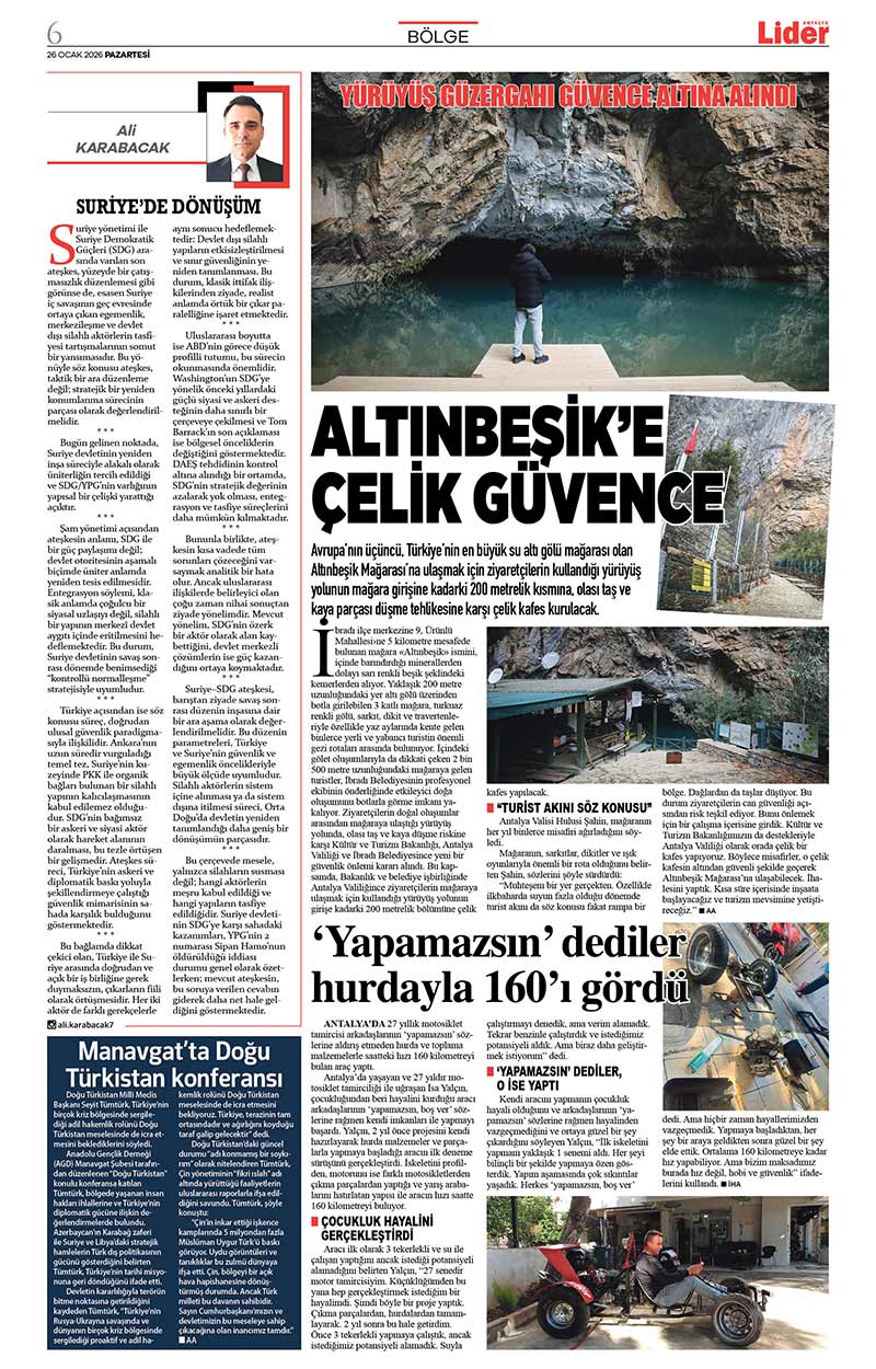 26 O C A K 2026 L İ D E R G A Z E T E A N T A L Y A 6