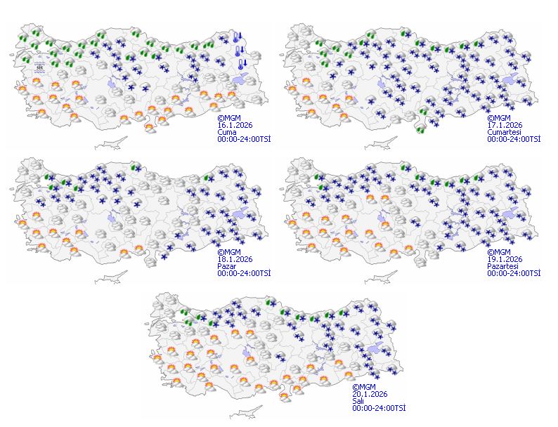5 Günlük Hava Tahmi Raporu