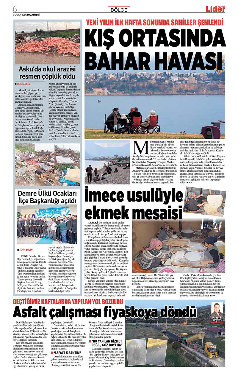 5 O C A K 2026 L İ D E R G A Z E T E A N T A L Y A 6