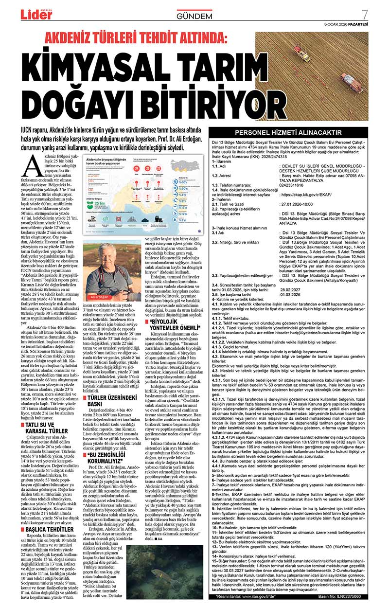 5 O C A K 2026 L İ D E R G A Z E T E A N T A L Y A 7