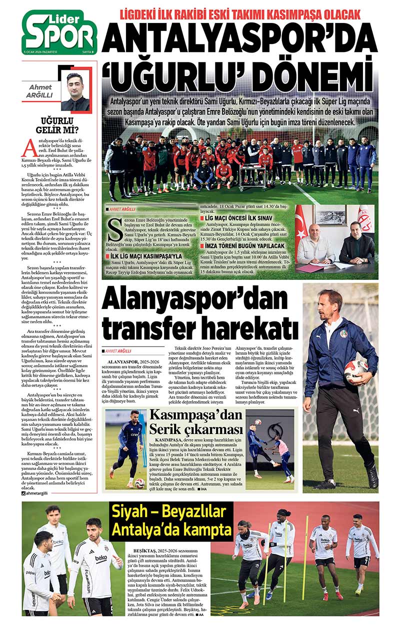 5 O C A K 2026 L İ D E R G A Z E T E A N T A L Y A 8