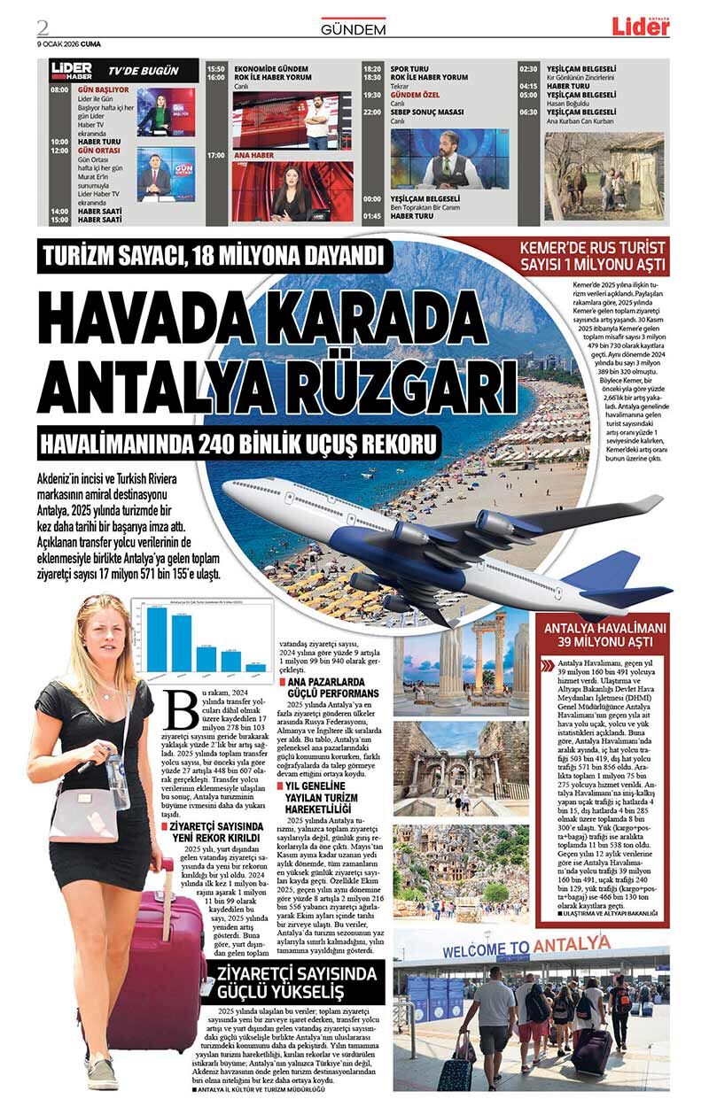 9 O C A K 2026 L İ D E R G A Z E T E A N T A L Y A 2