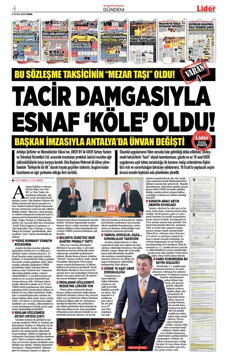 9 O C A K 2026 L İ D E R G A Z E T E A N T A L Y A 4