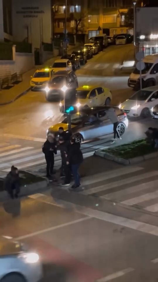 Kavgada Yola Savruldu