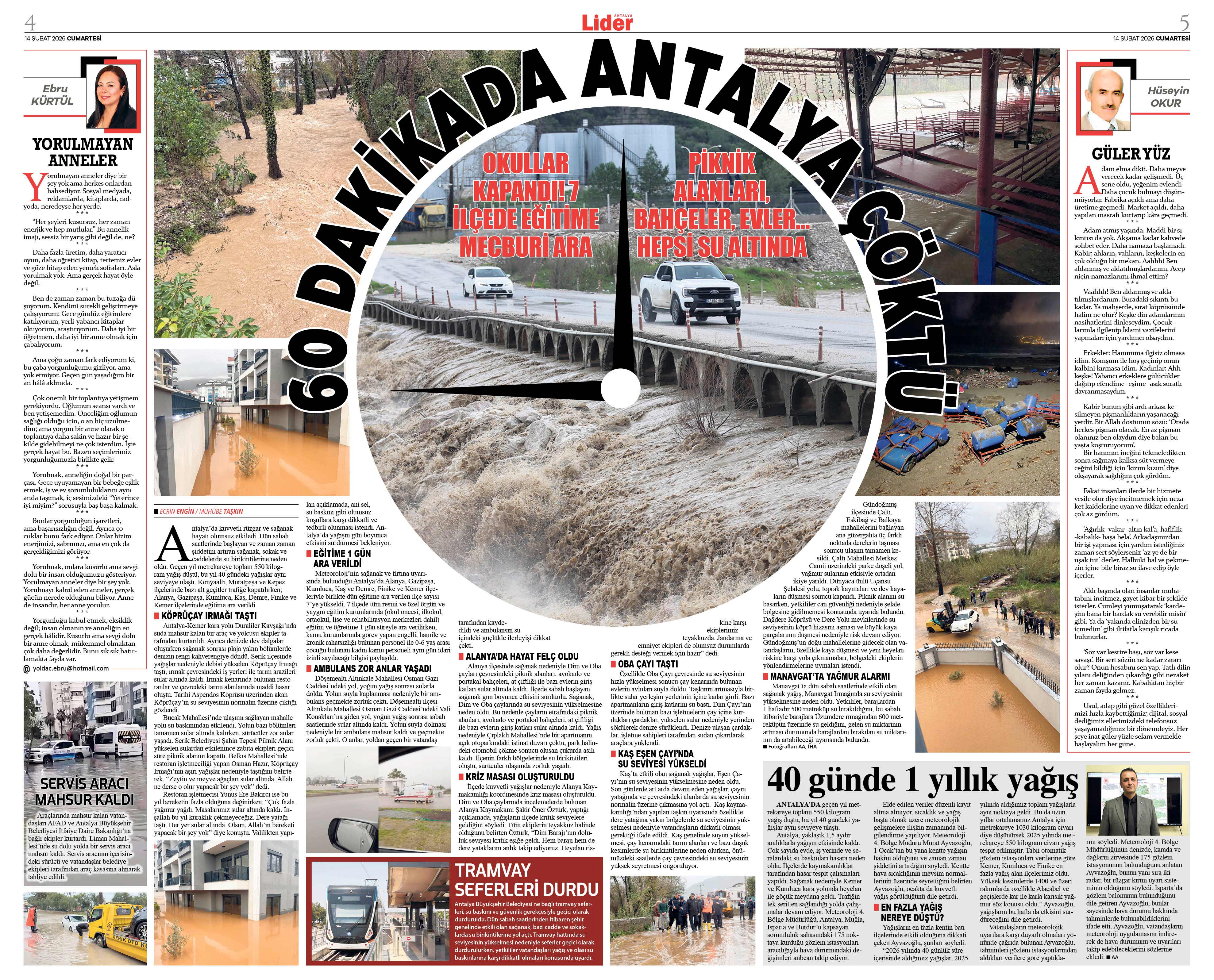 14 Ş U B A T 2026 L İ D E R G A Z E T E A N T A L Y A 4