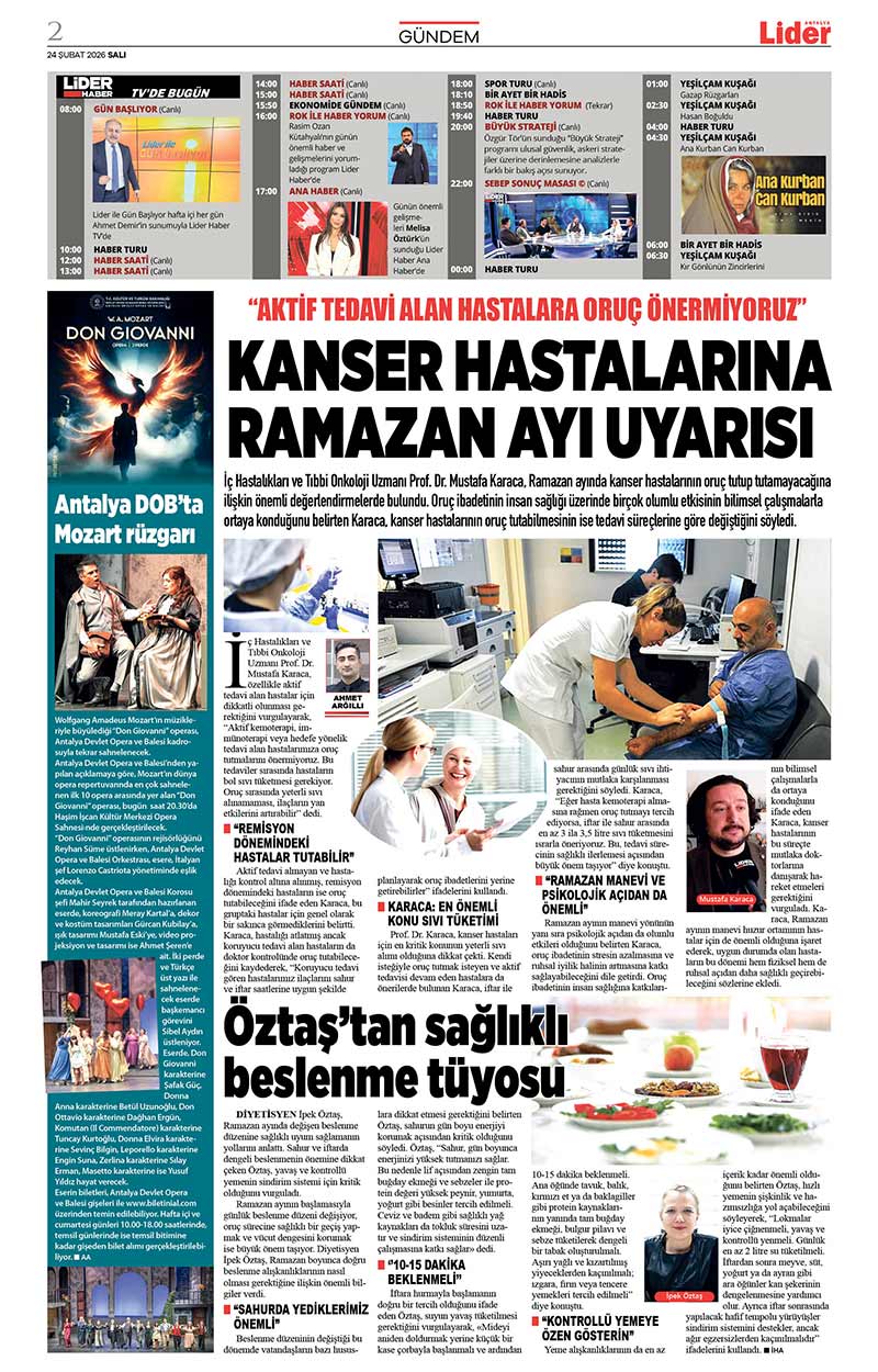 24 Ş U B A T 2026 L İ D E R G A Z E T E A N T A L Y A 2