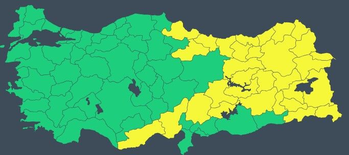 27 Şubat Sarı Kodlu Uayarı