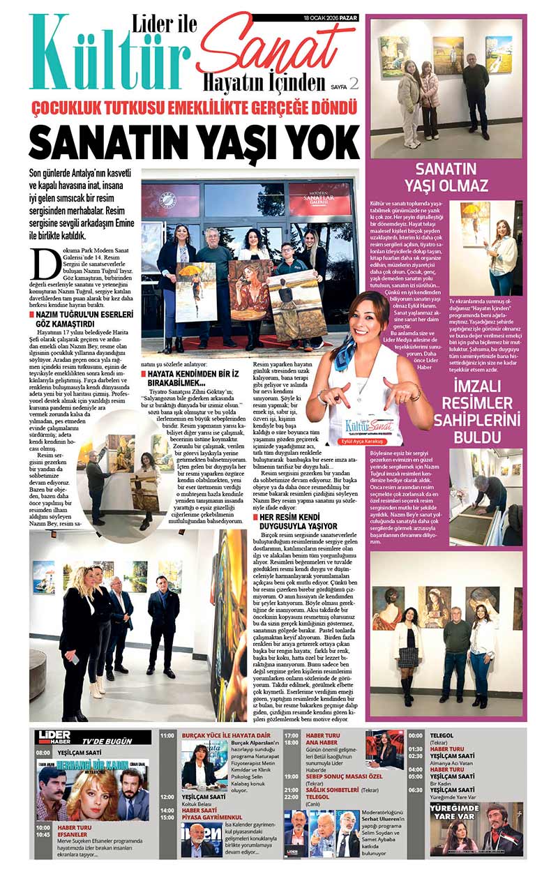 8 Ş U B A T 2026 L İ D E R G A Z E T E A N T A L Y A 2